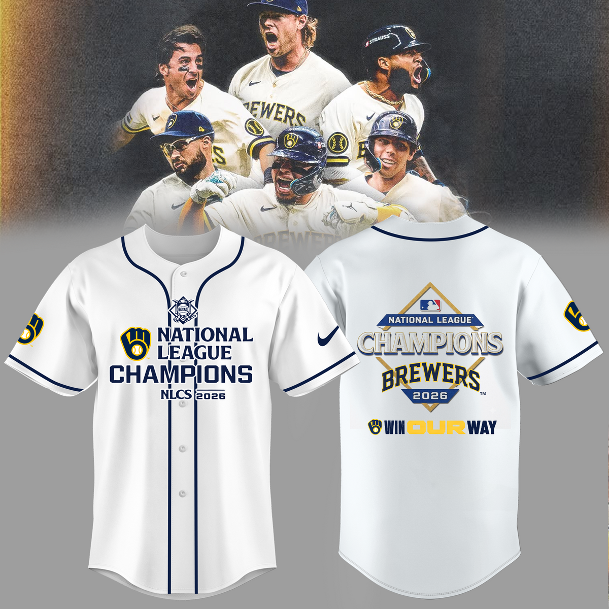 Limited Edition Milwaukee Brewers 2026 National League Champions Jersey