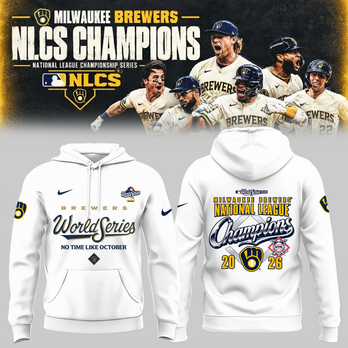 Limited Edition Milwaukee Brewers 2026 National League Champions Hoodie