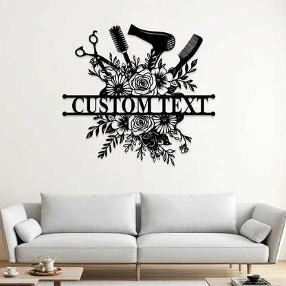 Custom Hair Salon Metal Sign, Personalized Salon Wall Decor, Hair Salon Sign, Salon Welcome Sign, Beauty Salon Wall Art, Hair Stylist Gift