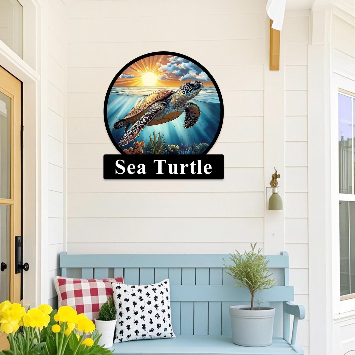 Custom Metal Sea Turtle,Personalized Sea Turtle Wall Art,Turtle Decor, Sea Turtle Wall Decor,Ocean Decor,Gifts For Turtle Lovers