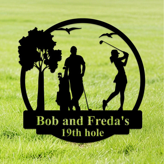 Golf Metal Sign Personalized, Golf Metal Wall Art, Golf Metal Sign, Golf Gift For Woman, Golf Gift For Man, Golf Couple Sign gift,Golf Gift