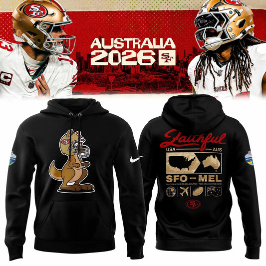 Limited Edition San Francisco 49ers 2026 Melbourne Game Hoodie