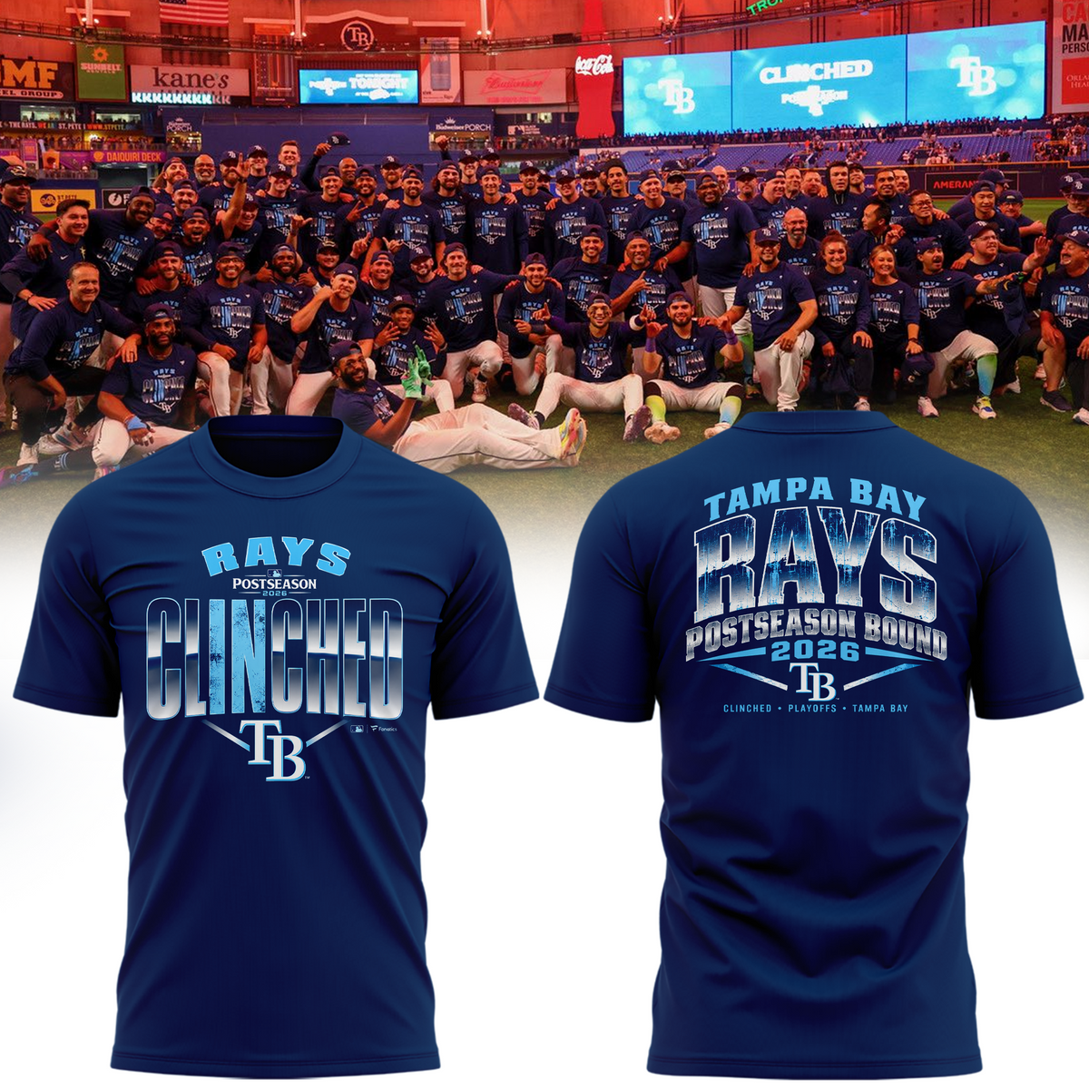 Limited Edition Tampa Bay Rays Postseason 2026 Clinched T-shirt