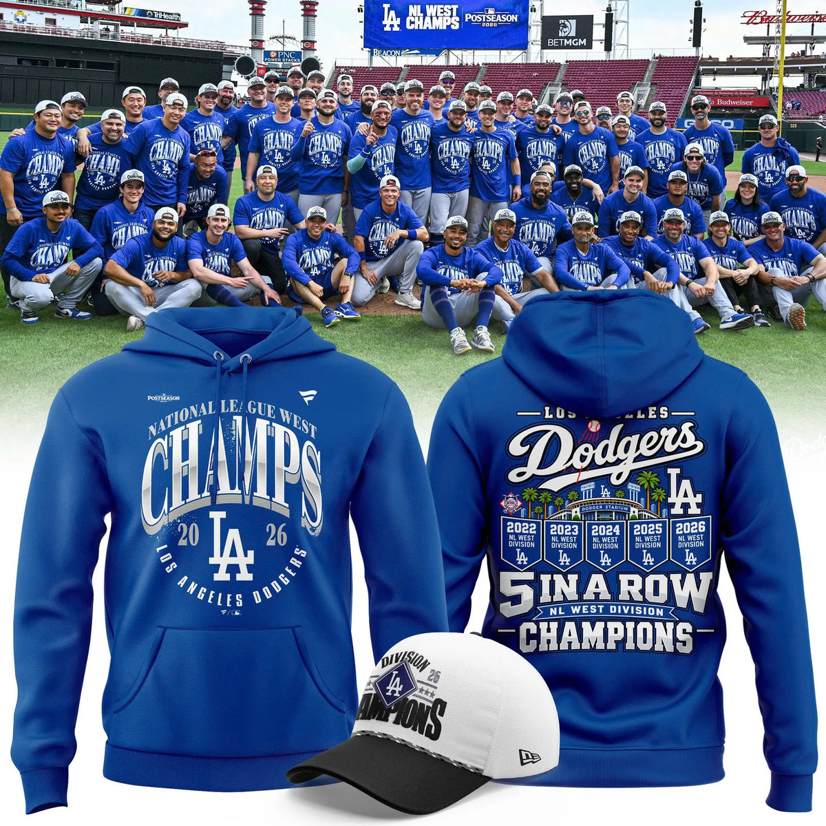 Limited Edition LA 2026 NL West Division Champions Hoodie