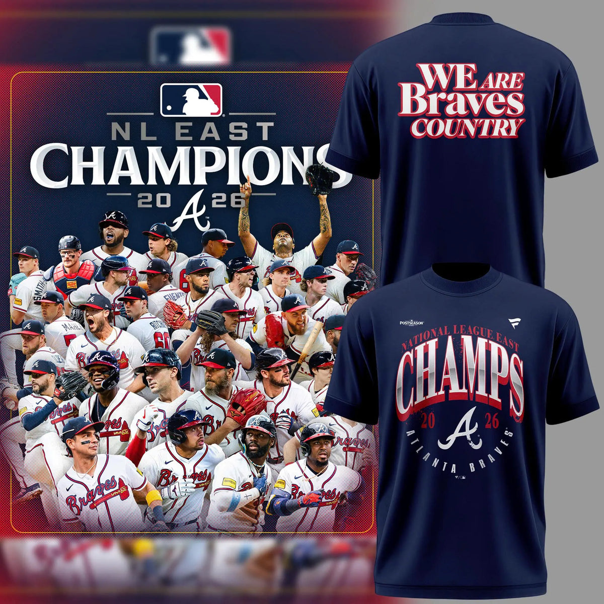 Limited Edition Atlanta Braves 2026 NL East Division Champions T-shirt
