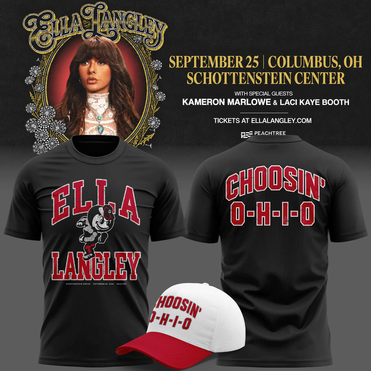 Limited Edition Ohio State Buckeyes x Ella Langley T-shirt