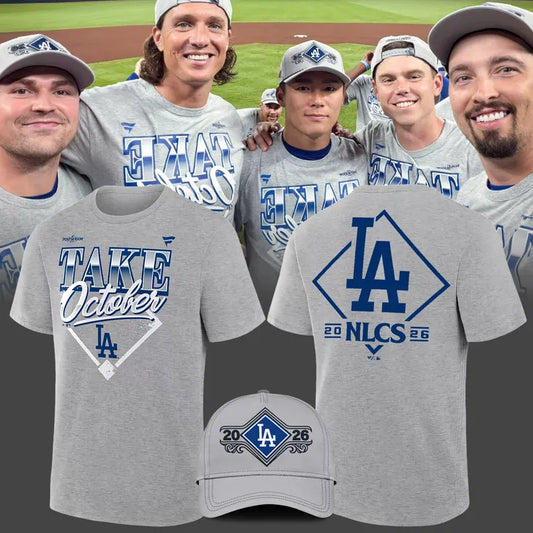 Limited Edition Los Angeles Dodgers 2026 MLB Division Series Champions Distressed Locker Room Take October T-shirt