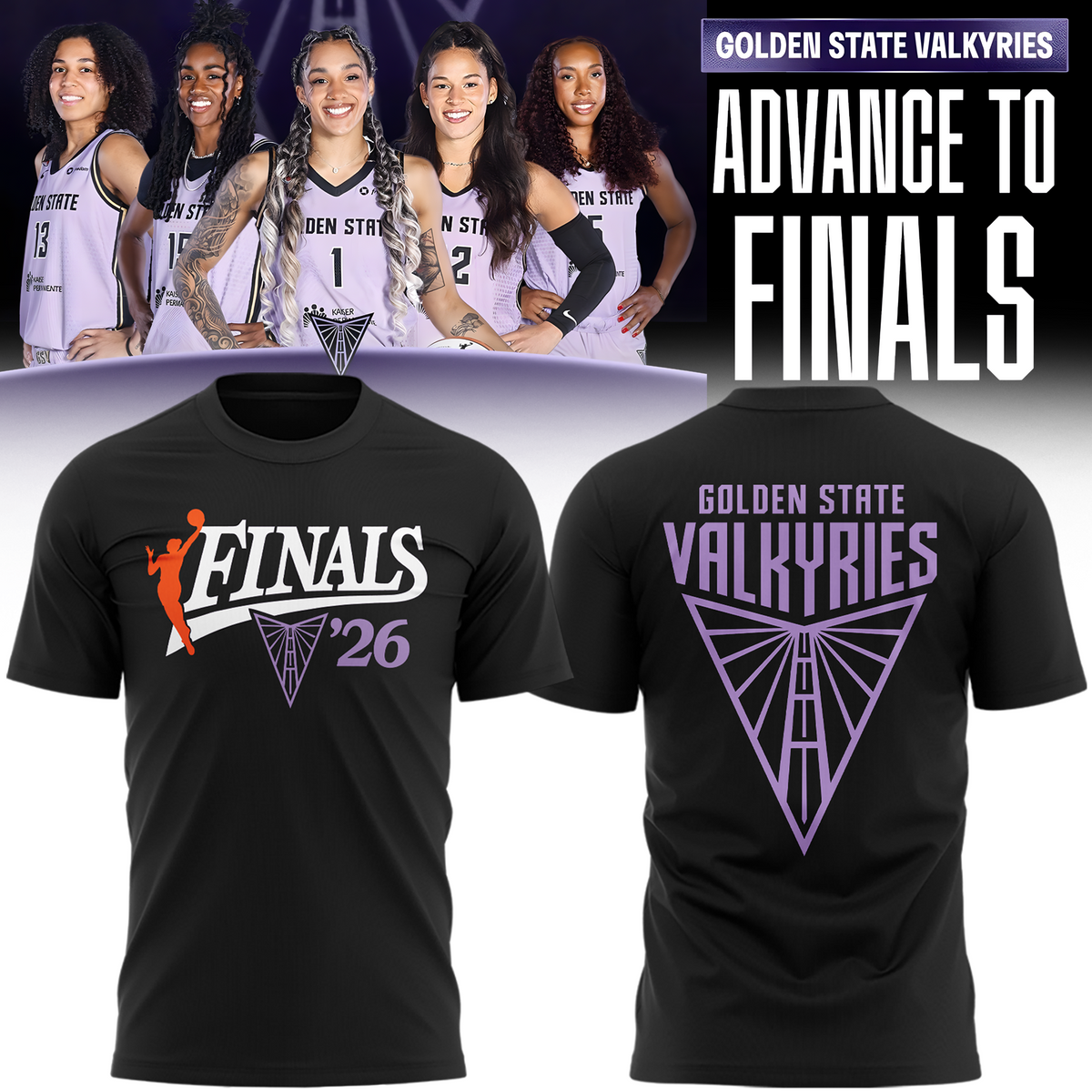 Limited Edition Golden State Valkyries 2026 WNBA Finals T-shirt