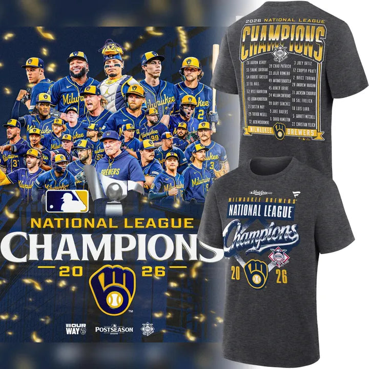 Limited Edition Milwaukee Brewers 2026 National League Champions T-shirt