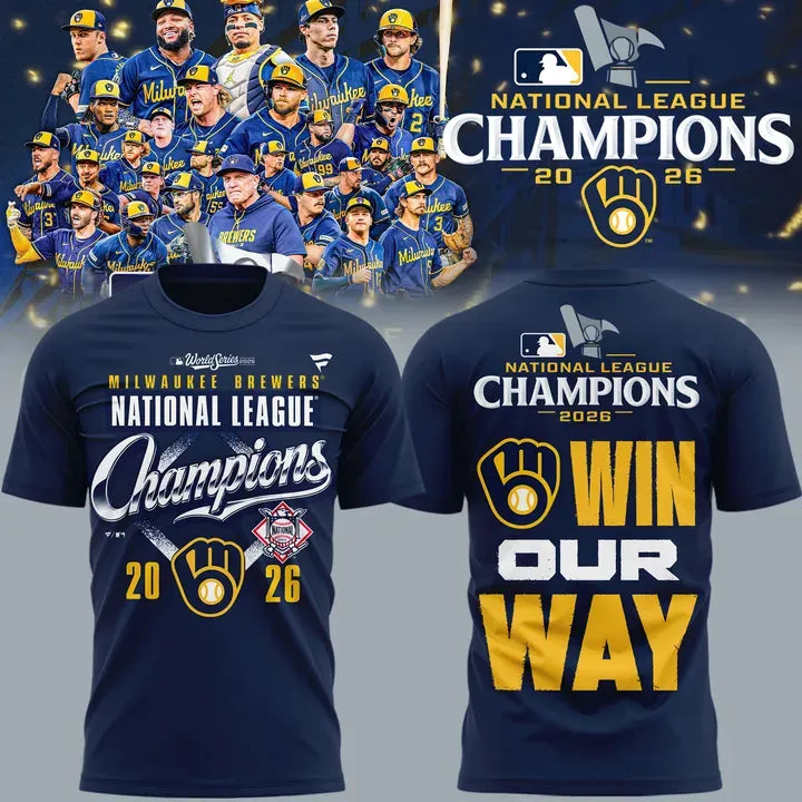 Limited Edition Milwaukee Brewers 2026 National League Champions T-shirt