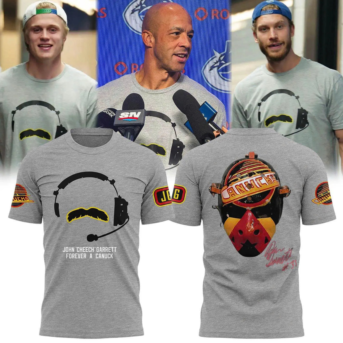 Limited Edition Vancouver Canucks John “Cheech” Garrett Forever a Canuck T-shirt