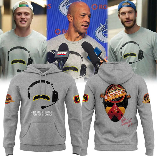 Limited Edition Vancouver Canucks John “Cheech” Garrett Forever a Canuck Hoodie