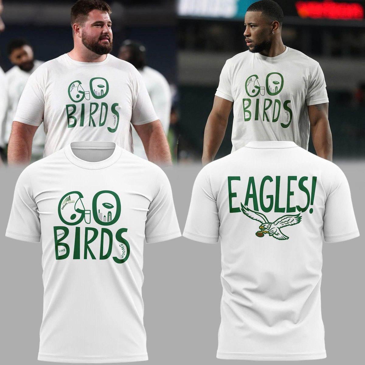 Limited Edition 2026 Philadelphia Eagles "GO BIRDS" T-shirt