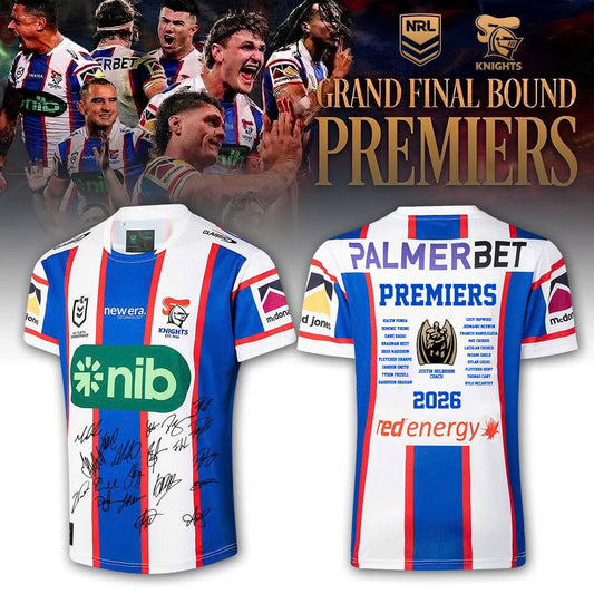 Limited Edition Newcastle Knights 2026 NRL PREMIERS Rugby New Jersey