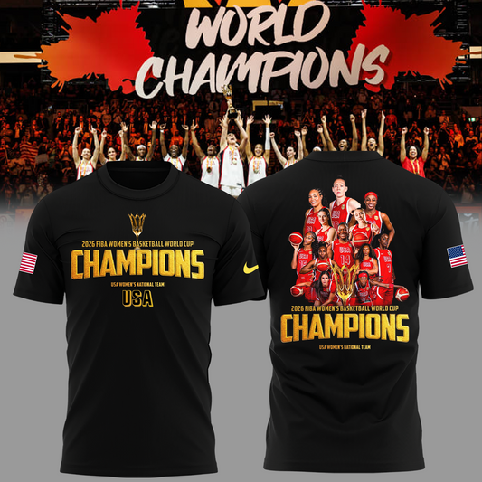 Limited Edition USA Women’s Basketball 2026 FIBA World Cup Champions T-shirt