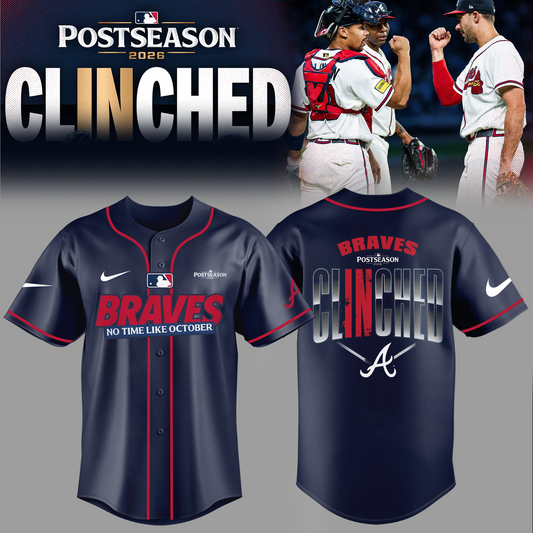 Limited Edition Atlanta Braves Postseason 2026 Clinched Jersey