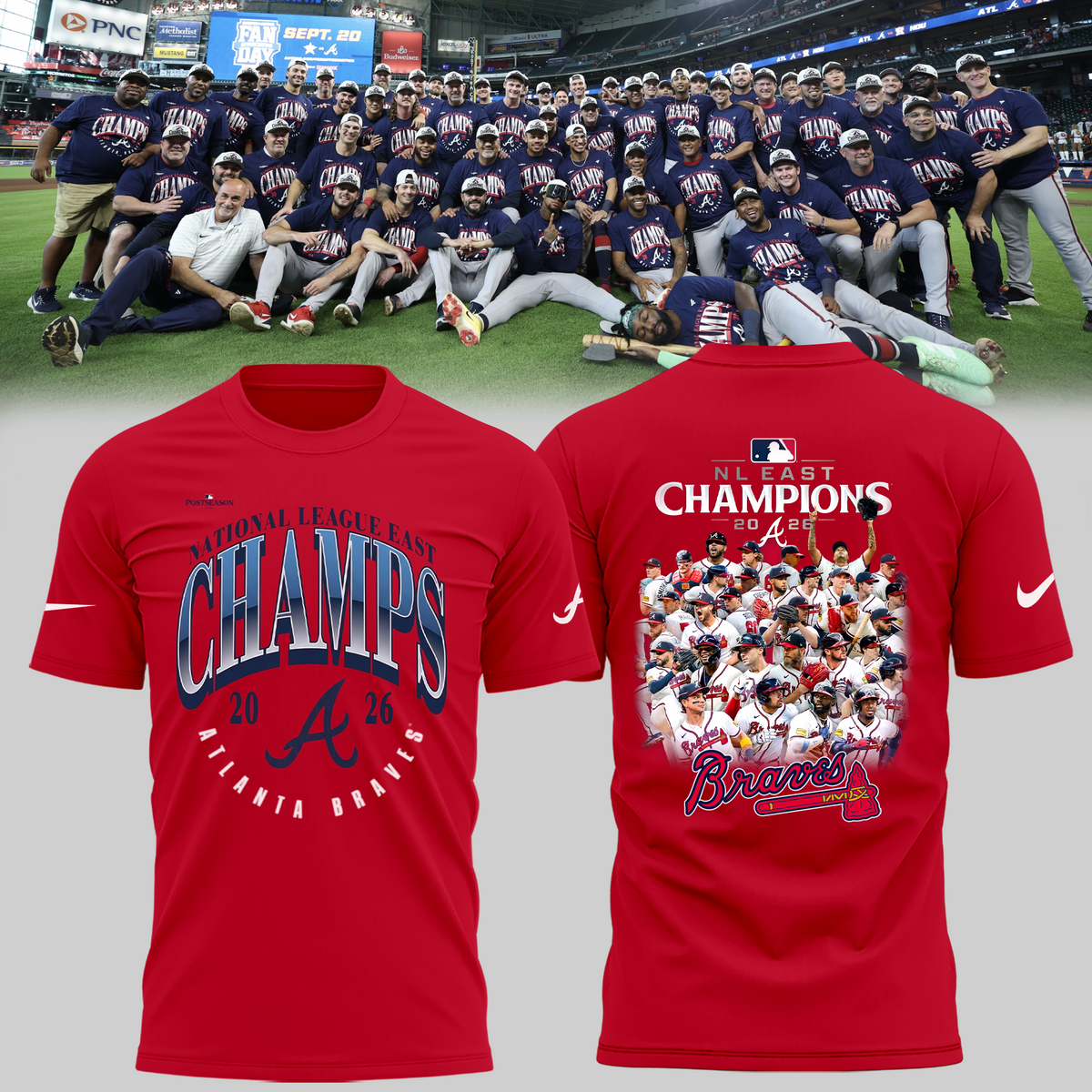Limited Edition Atlanta Braves 2026 NL East Division Champions T-shirt