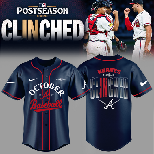 Limited Edition Atlanta Braves Postseason 2026 Clinched Jersey