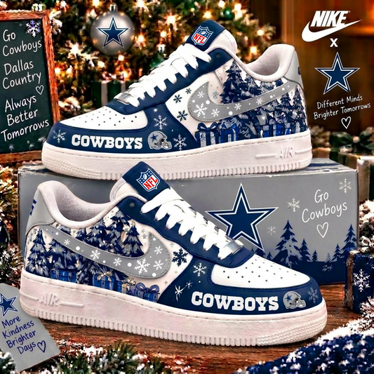 Limited Edition Dallas Cowboys Chrismas For Fan AF1 Shoes