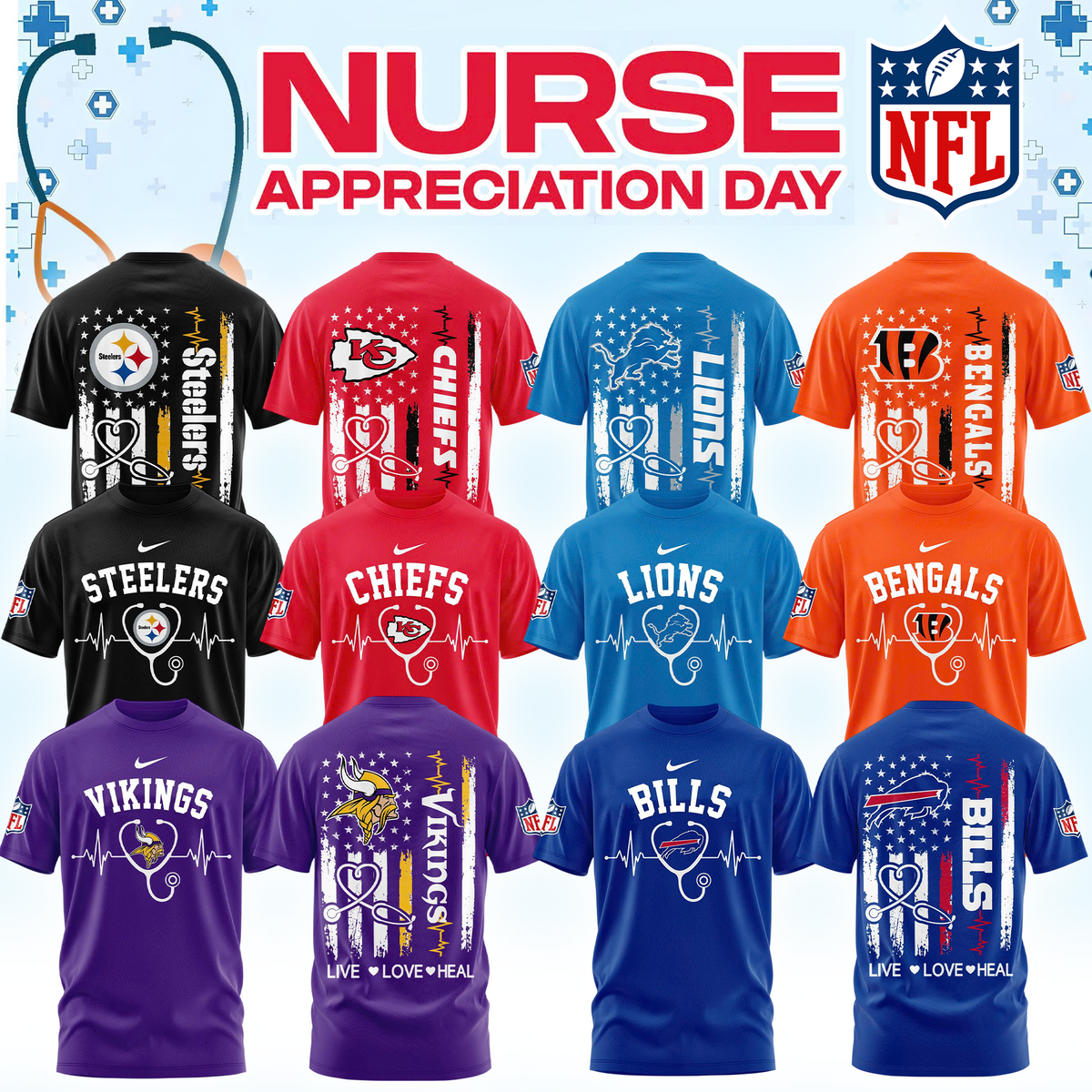 All Team NFL x Nurse Appreciation Day 2026 T-Shirt