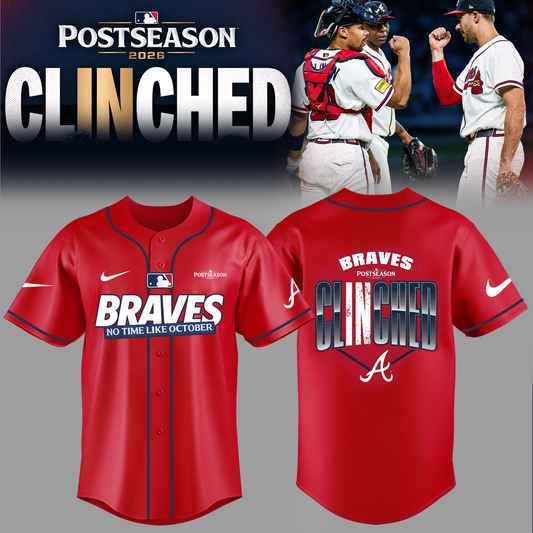Limited Edition Atlanta Braves Postseason 2026 Clinched Jersey