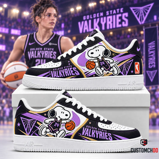 Limited Edition Golden State Valkyries x Snoopy 2026 AF1 Shoes